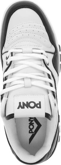 PONY Mens M100 Low Genuine Leather Premium Lace Up Athletic Sneaker Shoe, White/Navy, Size - Image 3