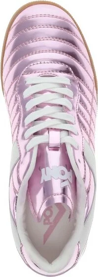 PONY Mens Madrid 82 Metallic Genuine Leather Premium Lace Up Athletic Sneaker Shoe, Rose Gold/White, Size - Image 2