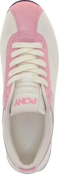 PONY Womens KO-80 Low Genuine Leather and Suede Premium Lace Up Athletic Sneaker Shoe, Snow White/Moonbeam/Silver, Size - Image 2