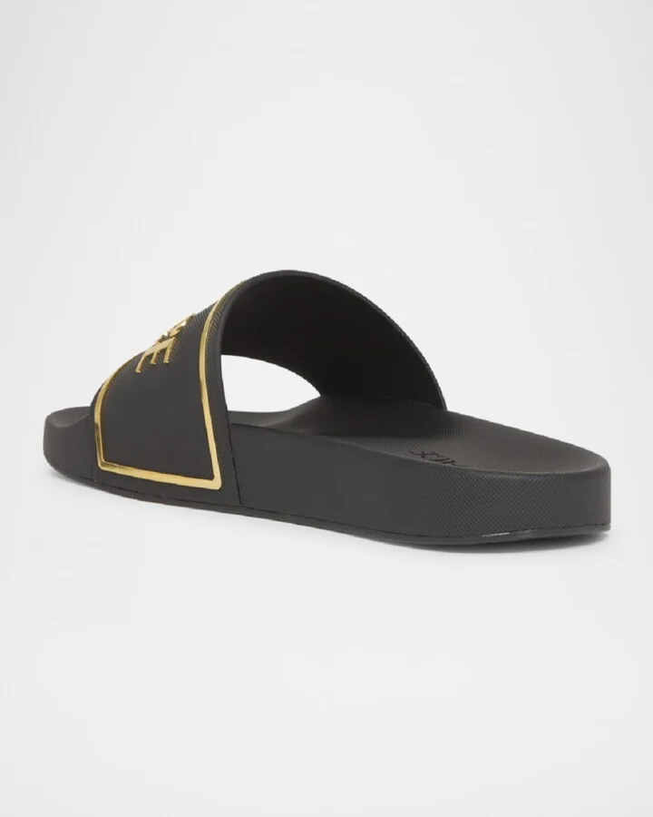 Pool Slides with Gold-Tone Logo - Image 11