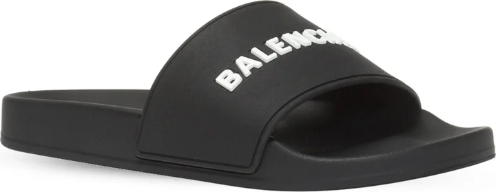 ‘Pool’ Slides With Logo, , - Black - Image 2