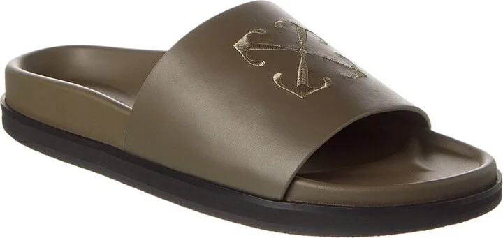 Pool Time Leather Slide