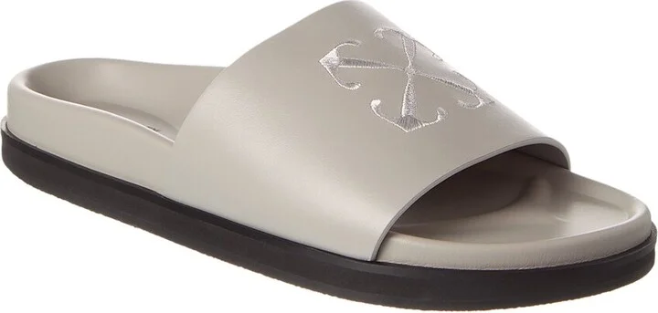 Pool Time Leather Slide