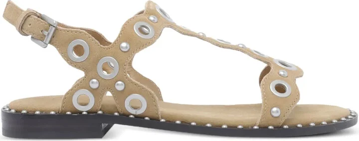 Pop eyelet-embellished buckle sandals