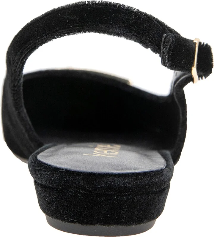 Poppi Crystal Buckle Slingback Flat - Image 2