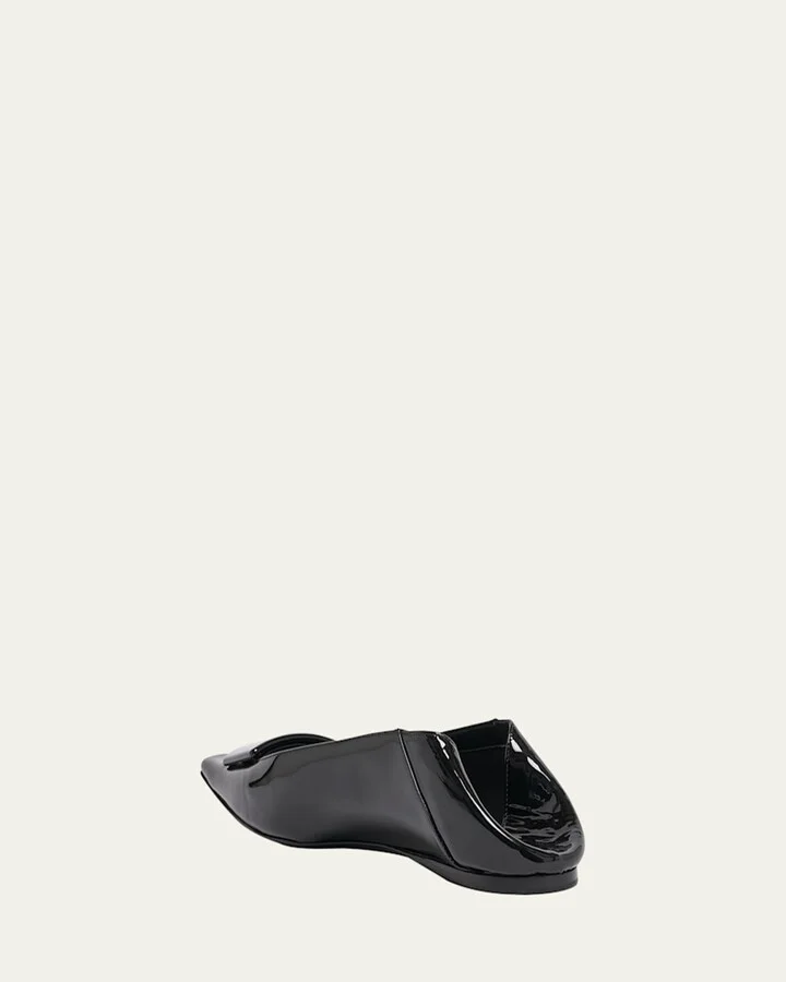 Poppy Patent Buckle Foldable Ballerina Flats - Image 7