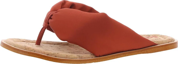 Poppy Womens Faux Leather Slip On Slide Sandals