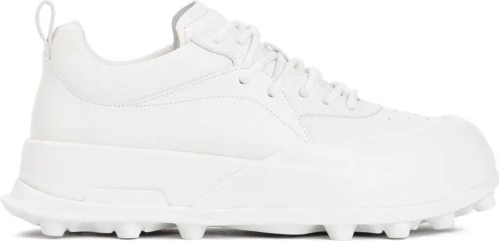 Porcelain White Leather Sneakers