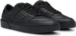 Porsche x BOSS leather trainers with padded details- Black Men's Sneakers size 9