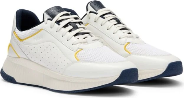 Porsche x perforated-leather trainers with ridged outsole