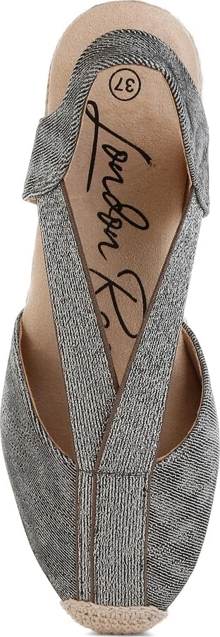 Port Side Metallic Espadrille Platform Wedge Pump - Image 6