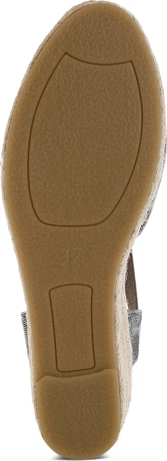 Port Side Metallic Espadrille Platform Wedge Pump - Image 7