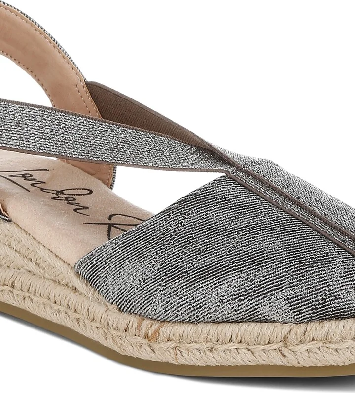 Port Side Metallic Espadrille Platform Wedge Pump - Image 8