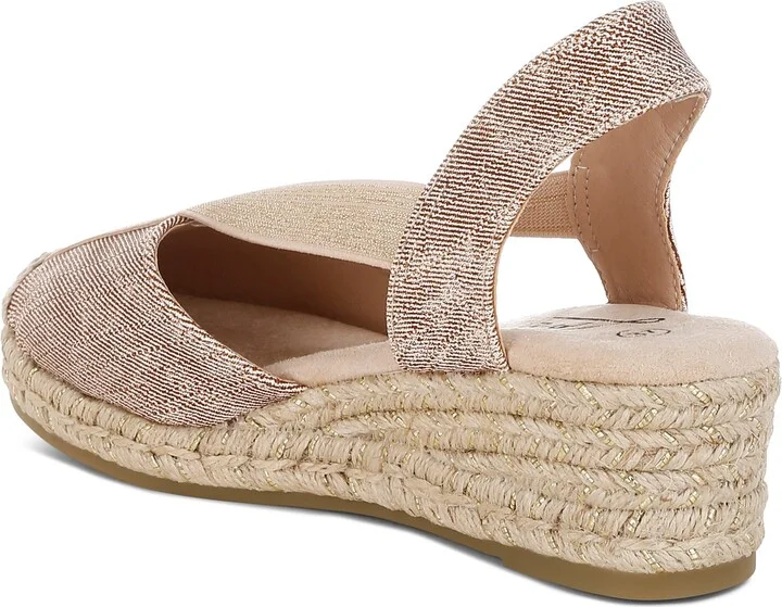 Port Side Metallic Espadrille Platform Wedge Pump - Image 11