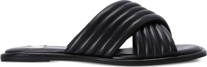 Portia quilted leather slides