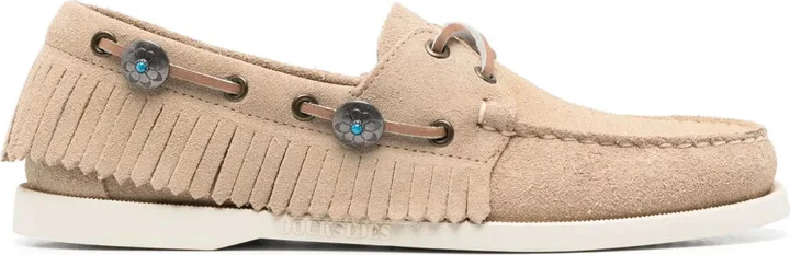 Portland fringed suede loafers