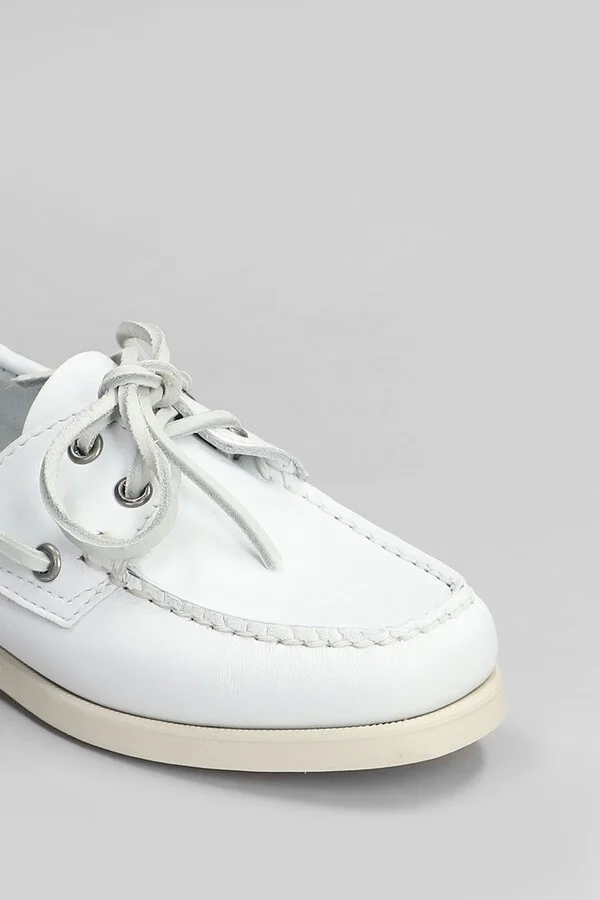 Portland Loafers In White Leather - Image 5