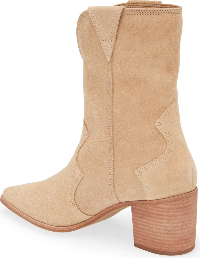 Porto Block Heel Cowboy Bootie - Image 2