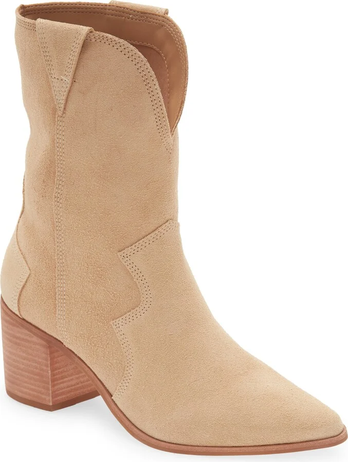 Porto Block Heel Cowboy Bootie