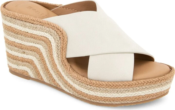 Porto Espadrille Platform Wedge Slide Sandal