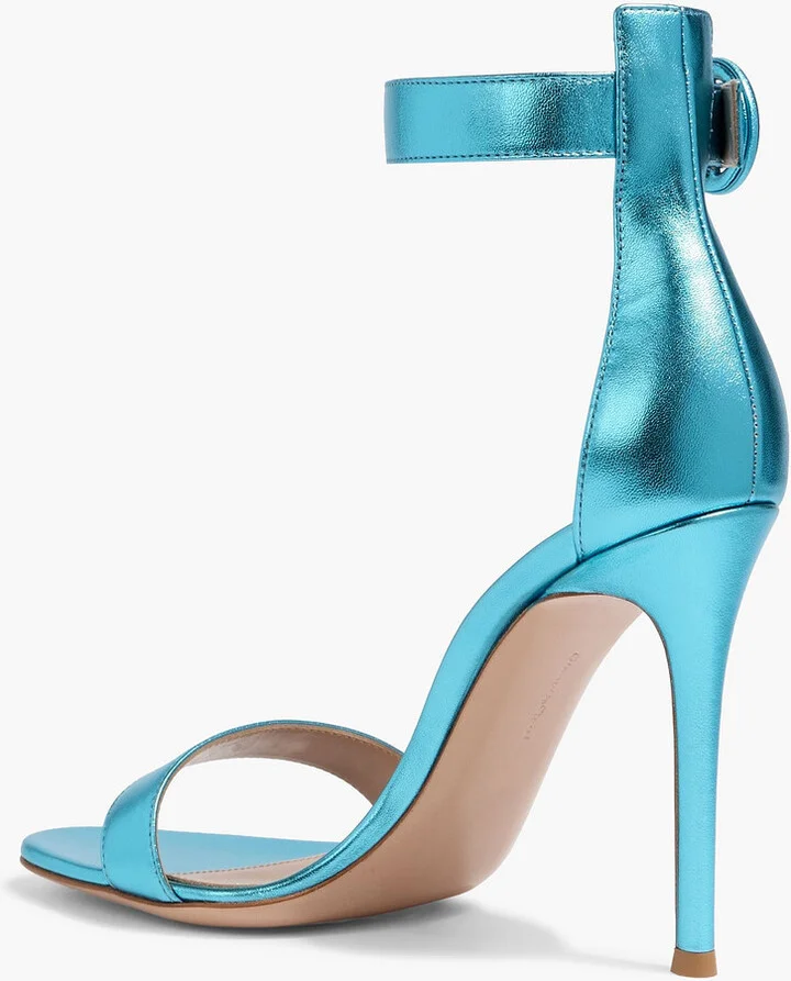 Portofino 105 metallic leather sandals - Image 3