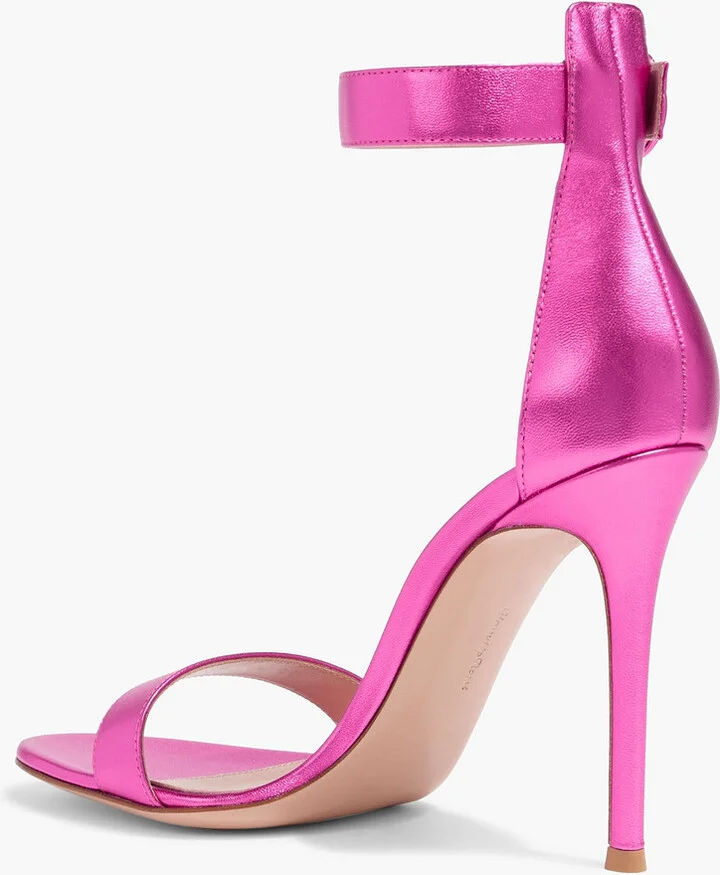 Portofino 105 metallic leather sandals - Image 9