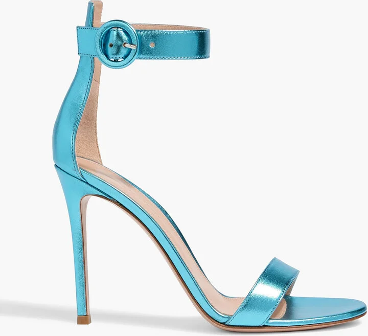 Portofino 105 metallic leather sandals