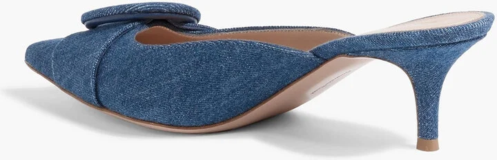 Portofino 55 buckled denim mules - Image 3