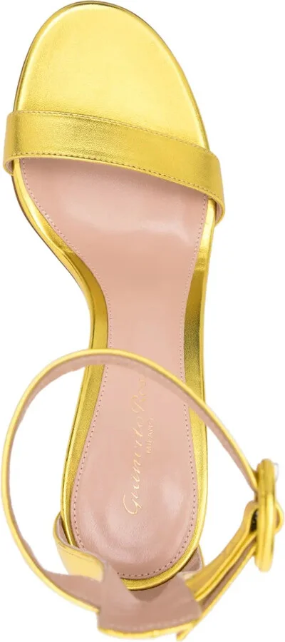 Portofino 85mm metallic-leather sandals - Image 4