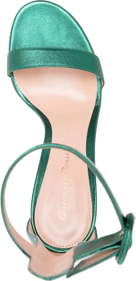 Portofino 85mm metallic-leather sandals - Image 4