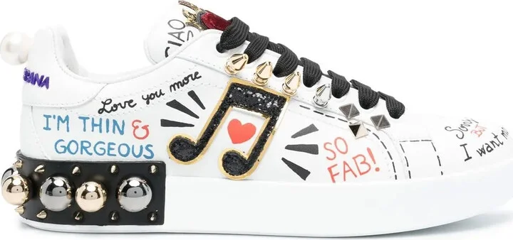 Portofino appliqué sneakers - Image 2