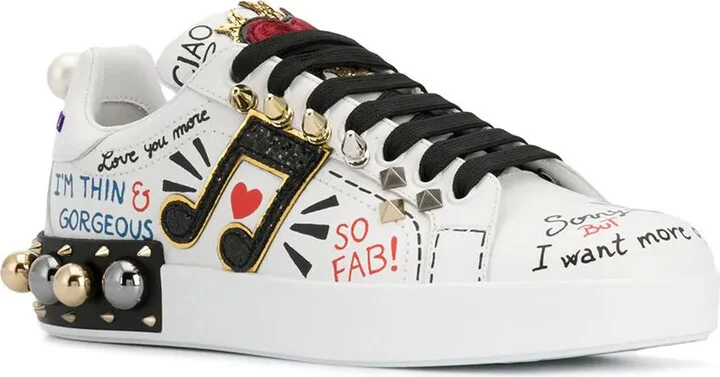 Portofino appliqué sneakers - Image 3