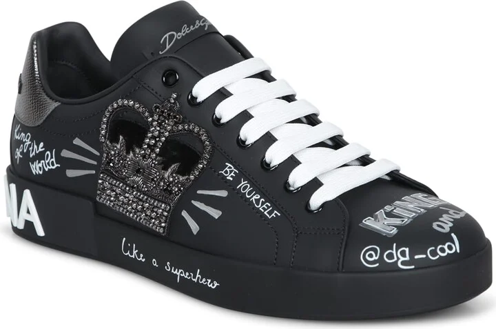 Portofino Black-silver Sneakers - Image 2