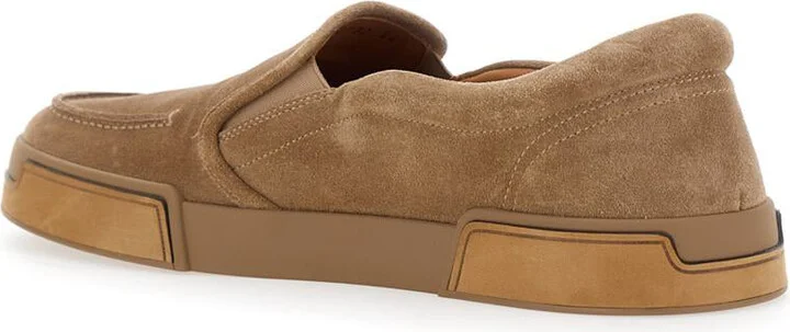 'Portofino' Brown Sneakers With Logo Lettering On The Sole In Suede Woman - Image 3