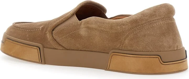 'portofino' Brown Sneakers With Logo Lettering On The Sole In Suede Woman - Image 3
