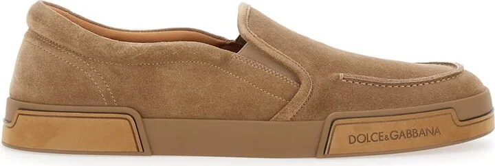 'portofino' Brown Sneakers With Logo Lettering On The Sole In Suede Woman