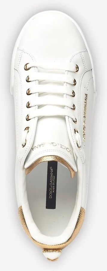 Portofino Calf Leather Sneakers with Logo Lettering - Image 2
