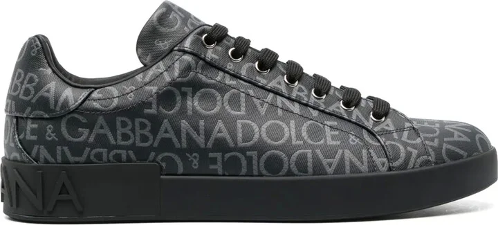 Portofino coated jacquard sneakers