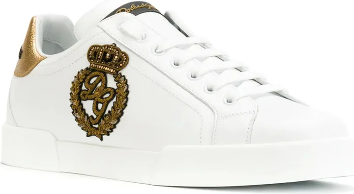 Portofino crown-patch leather sneakers - Image 2
