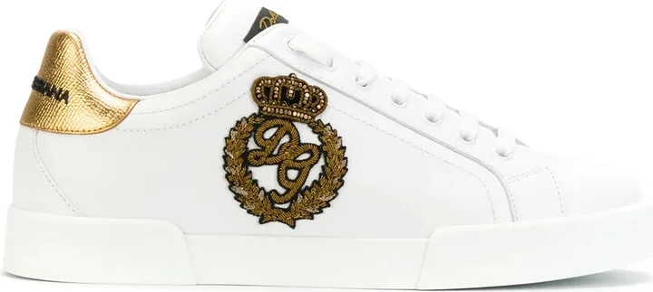 Portofino crown-patch leather sneakers