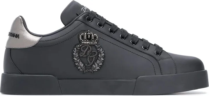 Portofino crown-patch leather sneakers