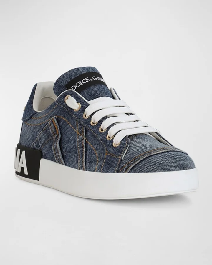 Portofino Denim Patchwork Sneakers - Image 2