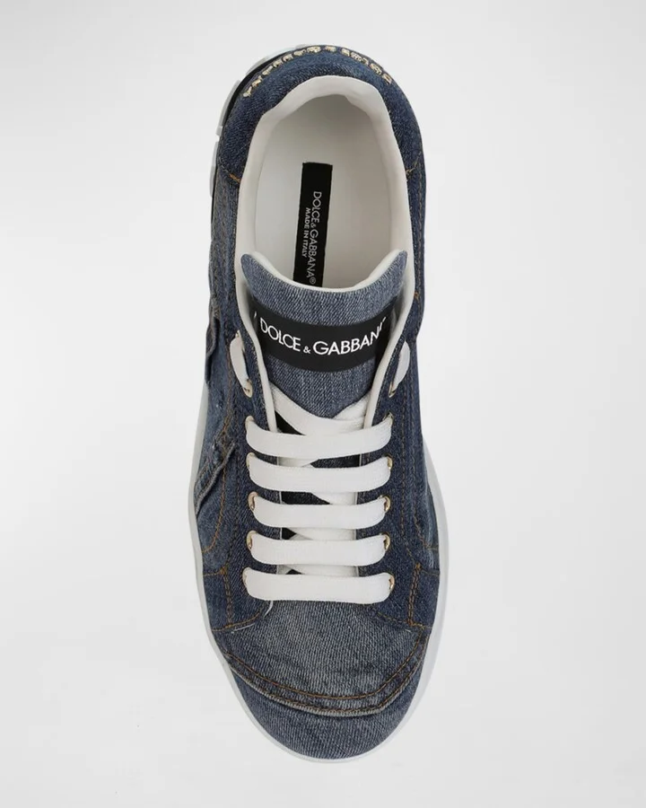 Portofino Denim Patchwork Sneakers - Image 3