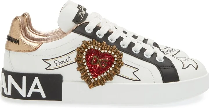 Portofino Embellished Leather Sneaker - Image 3