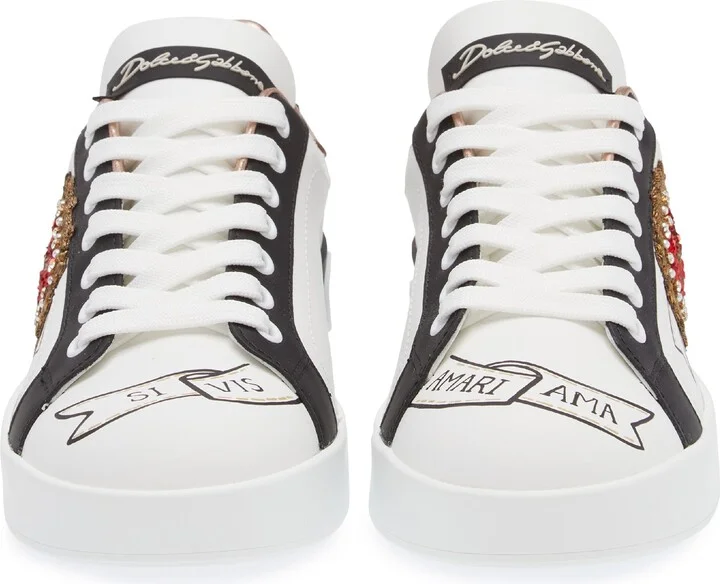 Portofino Embellished Leather Sneaker - Image 4