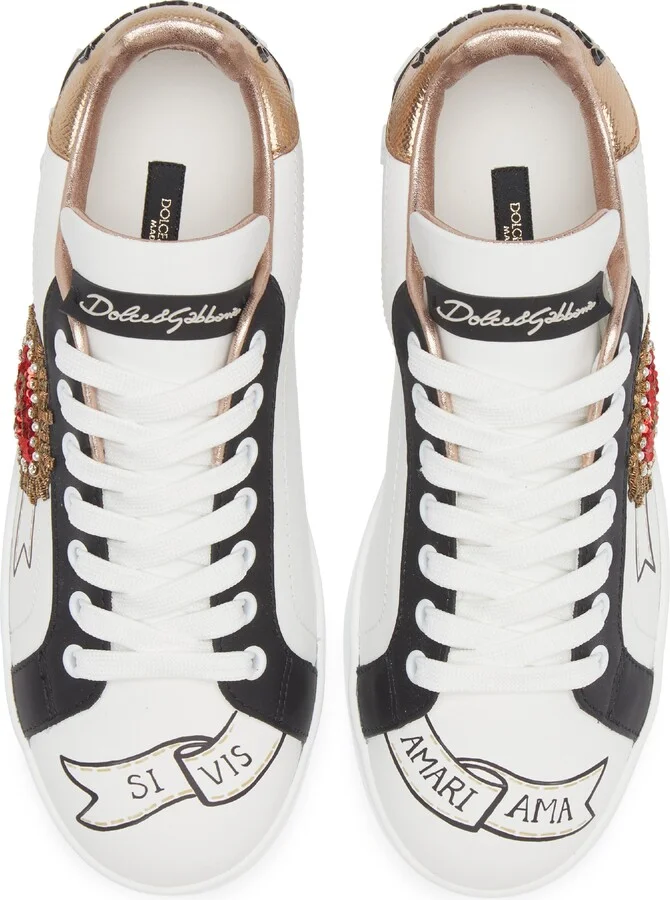 Portofino Embellished Leather Sneaker - Image 5