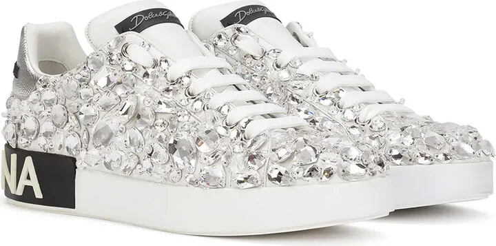 Portofino embroidered leather sneakers - Image 2