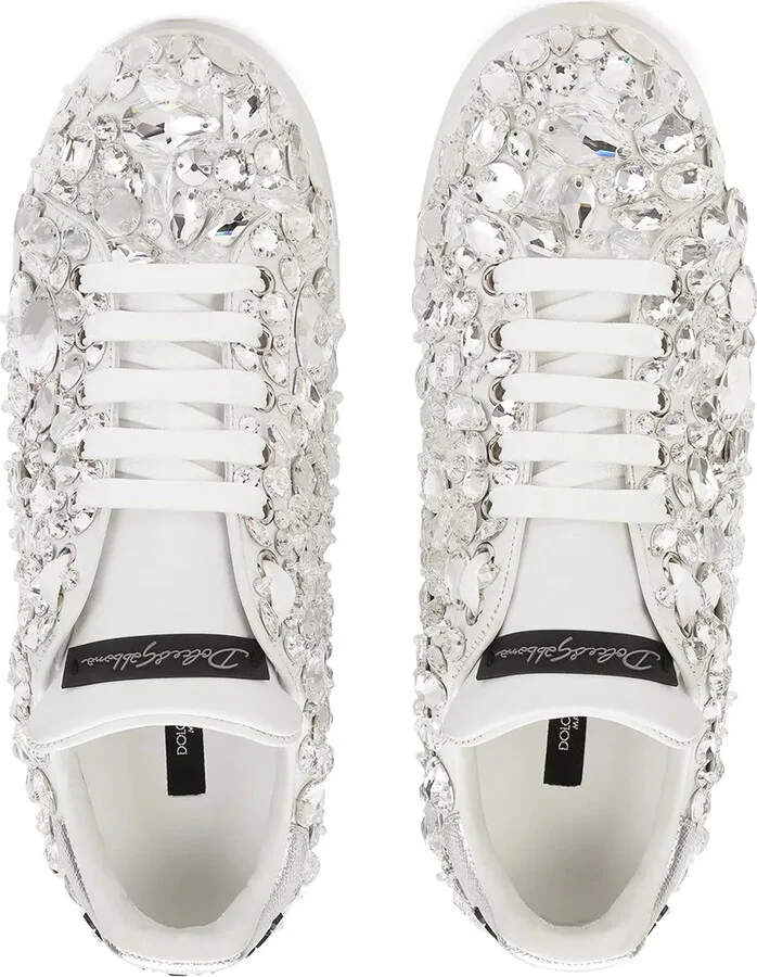 Portofino embroidered leather sneakers - Image 4