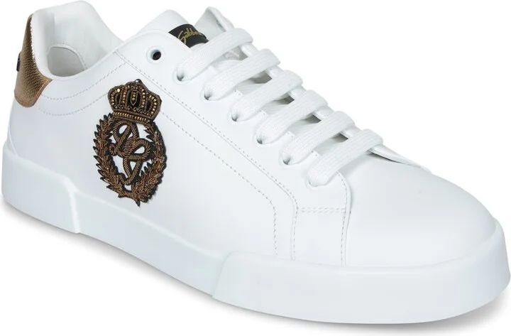 Portofino Gold/white Patch Sneakers - Image 2