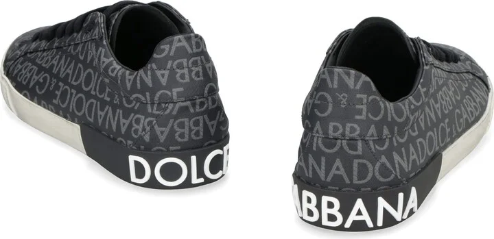 Portofino Leather And Fabric Low-top Sneakers - Image 4